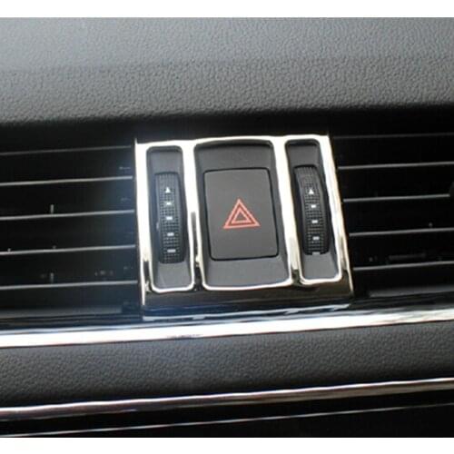 Lsrtw2017 Car dashboard vent adjust trim warning light frame chrom for skoda octavia a7 2014 2015 2016 2017 2018 2019 rs tour