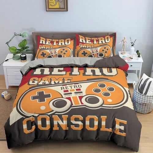 Fashion 3d Game Bedding Set New Gamer Gamepad Duvet Cover With Pillowcase Cartoon Bed Linen Set For Adult Kids 2/3pcs