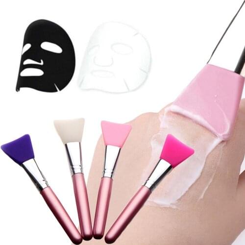Soft Flat Silicone Mask Brush Facial Mud Applicator Skin Face Care Cosmetic Makeup Tool