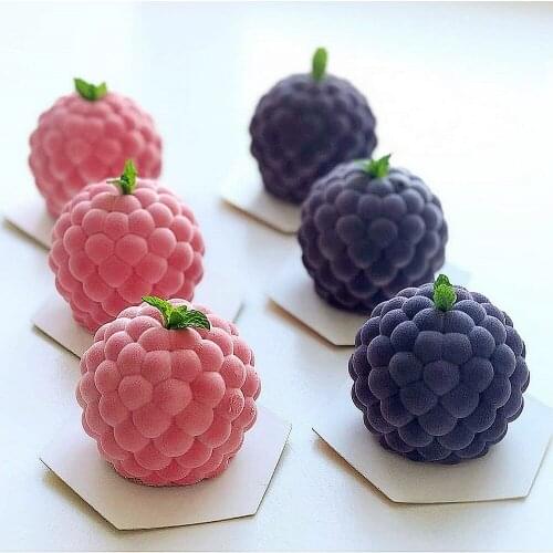 New Simulation 4-hole Raspberry Fruit Silicone Mold French Mousse Dessert Diy Baking Mold Cake Mold Cake Decoration Soap Making
