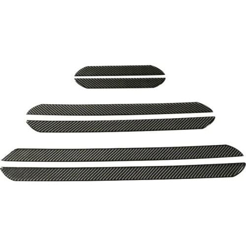 New car welcome pedal protector carbon fiber door sill trim strip anti-stepping sticker general interior