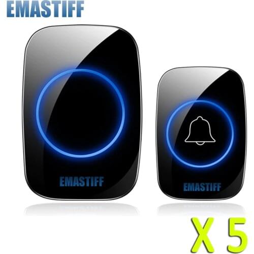 Smart wireless doorbell waterproof 300M range remote AC 100-240V door bell high quality home 58 chimes door ring