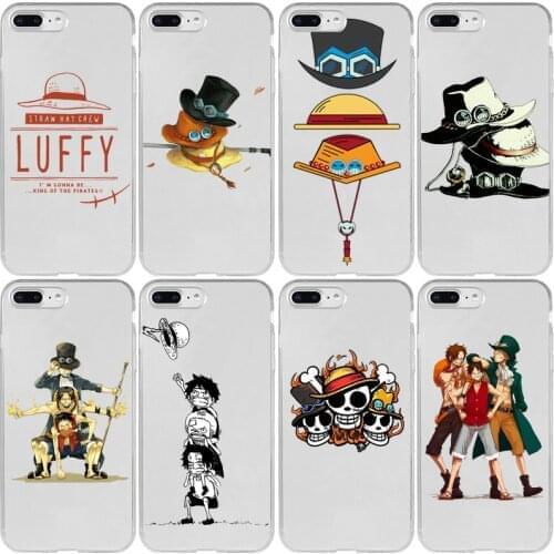 One Piece Luffy D Monkey Hat Brothers Cover Case for Xiaomi Redmi Note 9 9S 9A 9C 8T 8 7 6 5 4 Pro Max Prime