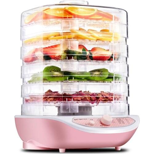 Food Dehydrator Fruit Vegetable Herb Meat Drying Machine Pet Snacks Food Dryer With 5 Trays 220V Pink White
