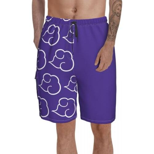 Causal Breathable Quick Dry Nerd Kawaii Anime running Akatsuki Symbol 2 Male Shorts
