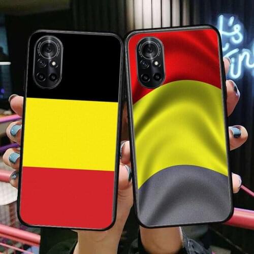 Belgian flag Clear Phone Case For Huawei Honor 20 10 9 8A 7 5T X Pro Lite 5G Black Etui Coque Hoesjes Comic Fash design