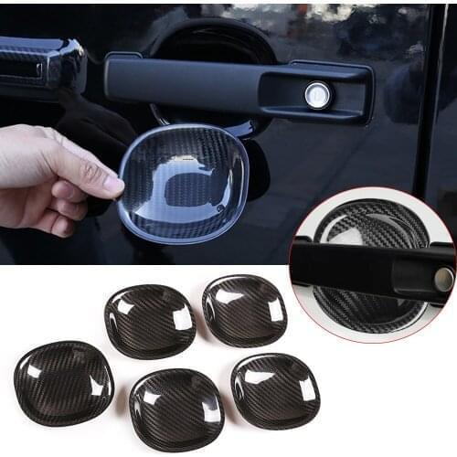 Real Carbon Fiber Exterior Side Door Handle Bowl Cover Trim For Mercedes Benz G Class W463 G500 G55 G63 2019-2020 Accessories