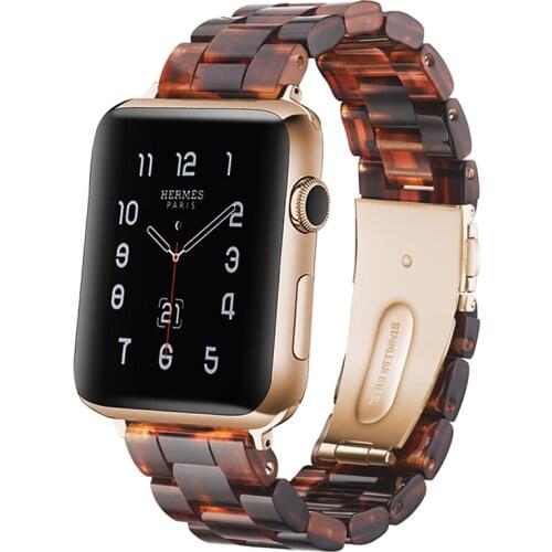 18 colors Italian Resin Band for APPLE Watch 4 44MM/42MM Iwatch 40mm 38mm Bracelet Wrist Ceramic Strap Apple Watch Watchband