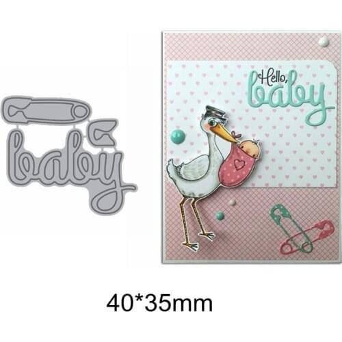 Special Baby Words Alphabet Letter Pin Brooch Frame Metal Cutting Dies Scrapbooking Craft Embossing Paper Decorate Card New Dies