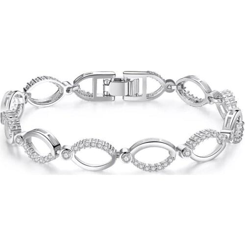 Womens classic O-shaped Bracelet 3A cubic zirconia Fashion Bracelet Fashion Accessories