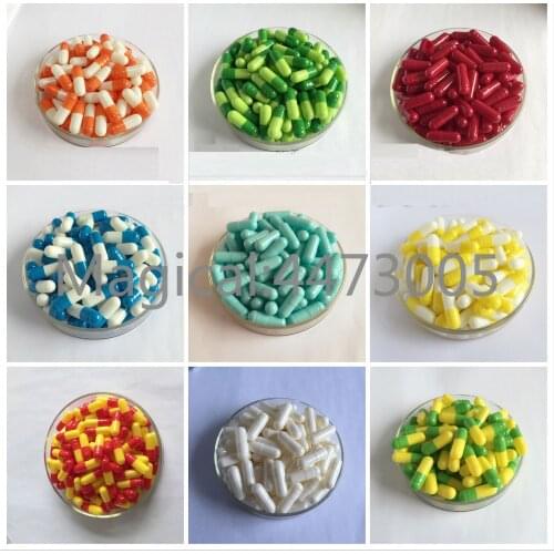 0# 200pcs/lot.0 Size High Quality Colored Hard Gelatin Empty Capsules, Hollow Gelatin Capsules ,joined or Separated Capsules