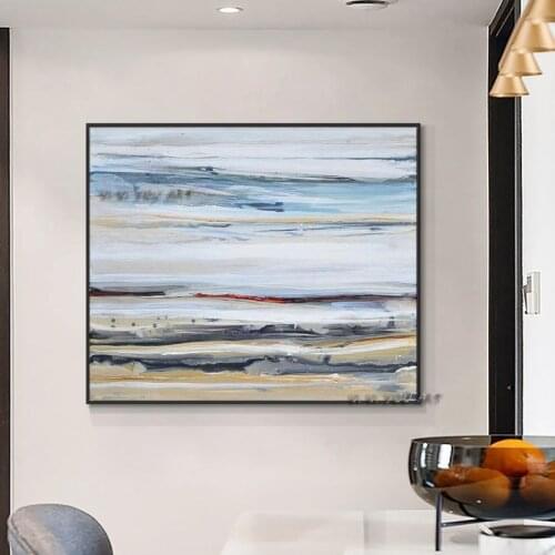 100% Handmade Abstract Sea Painting Oil Painting On Canvas Beautiful Modern Seascape Wall Art Pictures For