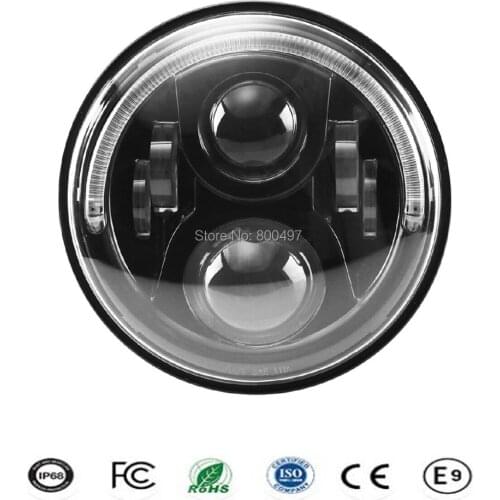 2 x Car LED Headlight 60W 6300lm 7 Inches Led Headlight H4 9003 High Low Beam Day time Running Lights for Jeep Lada 4x4 Harley