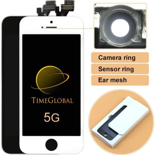 20 Pcs For iphone 5 5G LCD AAA LCD Digitizer With Touch Display Assembly Repair +Sensor Ring+Ear Mesh+Camera Ring Free Gifts