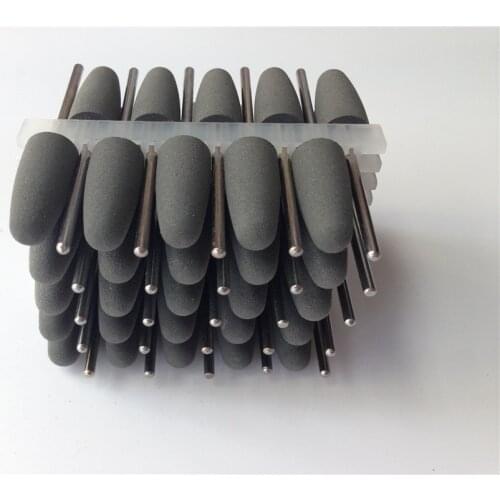 Dental Lab 50Pcs Silicone Polishing Burs Rubber Polishers Diamond 2.35mm Shank NEW