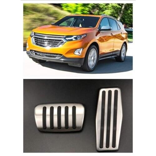 For Chevrolet Equinox Blazer Accessories 2018-2020 Non-Slip Metal Tank Cap Brake Foot Car Gas Pedal Cover Set Kit 2pcs