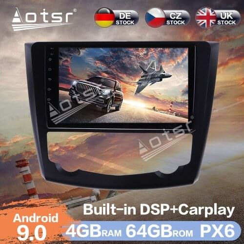 Aotsr Android 9.0 4+64GB Car Radio Player GPS Navigation DSP Car Video HD 10 inch Multimedia Player For Renault Kadjar 2015-2017
