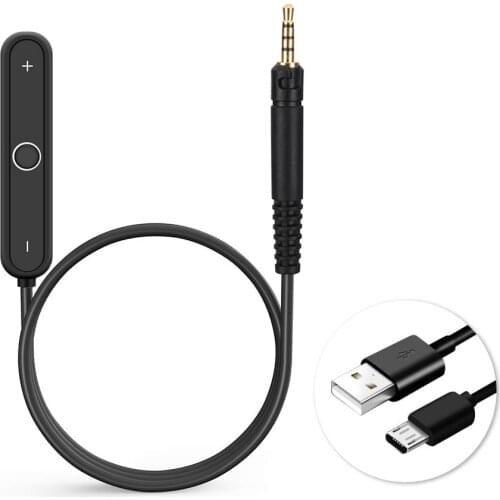 Bluetooth 5.0 A2DP Adapter Wireless 2.5mm Handsfree Receiver for KRK KNS 8400 6400 KNS8400 KNS6400 On-Ear Circumaural Headphones