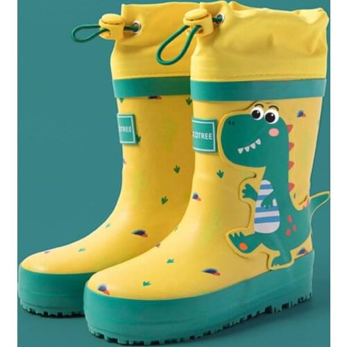 Children Boy Rubber Rain Boots Kids Girl Cute Printed Rubber Boots Kalosze Dla Dzieci Boy Waterproof Baby Water Shoe Factory