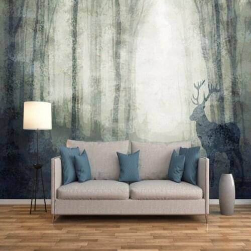 Dropshipping Fatman Kids Wallpaper 3D Wallpaper for Walls Forest Fawn Background Wall Design Mural Papel Pintado De Pared