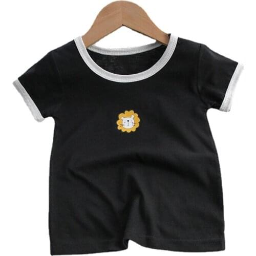 Unini-yun Modern Design 2021 Summer Kid Clothes 100% Cotton Short Sleeve Baby Boys T Shirt 3M-6Y Children Top Tees Clothing