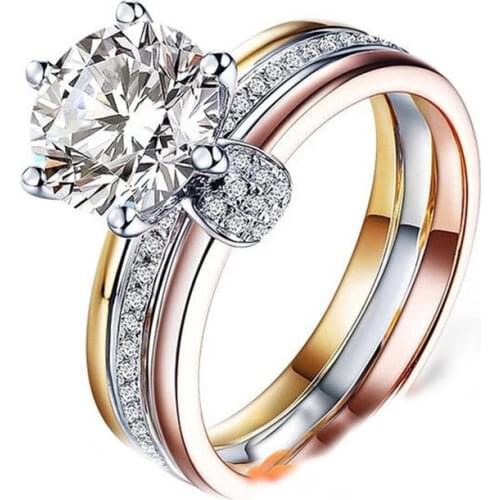 S925 Sterling Silver Ring Original Design Three-color Charm Jewelry Luxury Exquisite Engagement Wedding Elegant Proposal Anillos