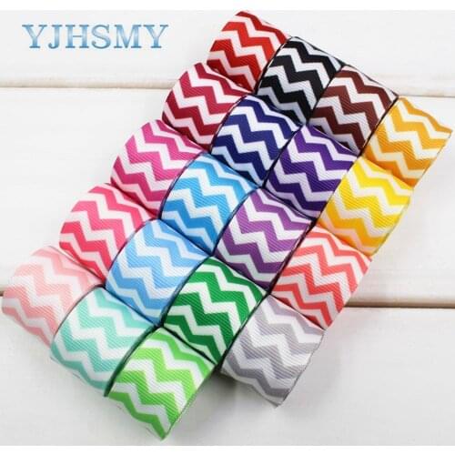 YJHSMY 22mm 5yard/lot handmade Printed grosgrain Ribbon Diy headwear accessories,wedding gift wrap 173031