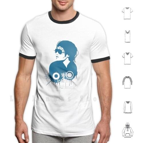 Music 80s Fan T Shirt DIY Cotton Big Size S-6xl Music Melody Sound 80 1980 80s Fan Pop Art Popart Vector Portrait