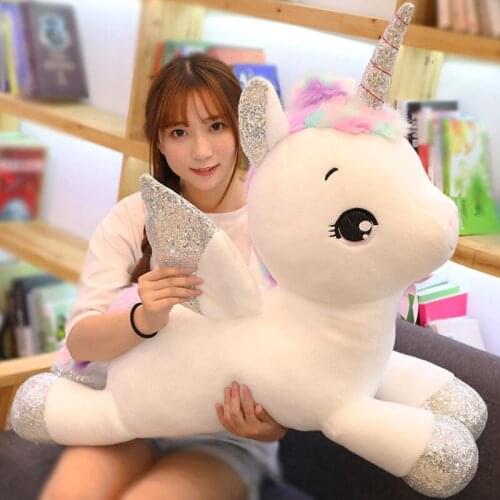 30-80cm Soft Stuffed Plush Animals Toy Unicorn Plush Toys horse Kids toy Playmate Girl birthday Christmas Gift