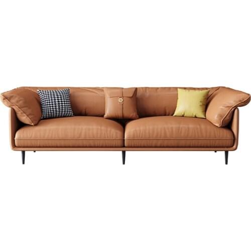 The living room is wash-free small family latex modern minimalist three-person seat can be removed from the sofa