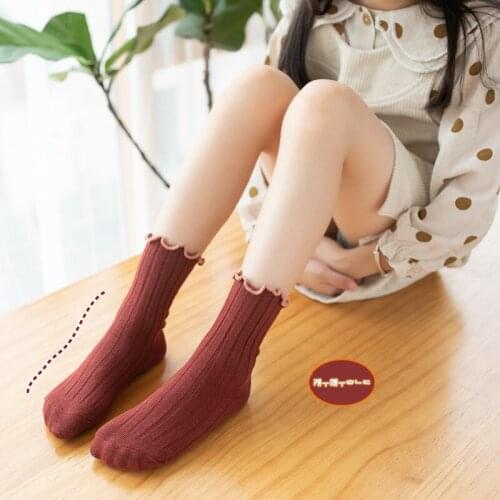 1-7Years Baby Girls Socks Solid Girls Socks Knee High Socks Kids Boys School Long Tube Socks Infant Socken