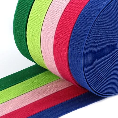 1.5cm Plain Weave Elastic Band 2.0 cm Red Color Hickened High-speed Shuttleless Double-sided Elastic Band