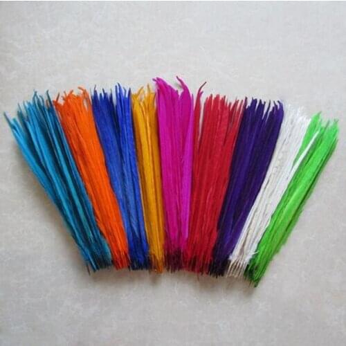 Wholesale perfect 500pcs Quality Bright color natural Male Pheasant feathers 18-20in/45-50cm Decorative diy wedding Accessories