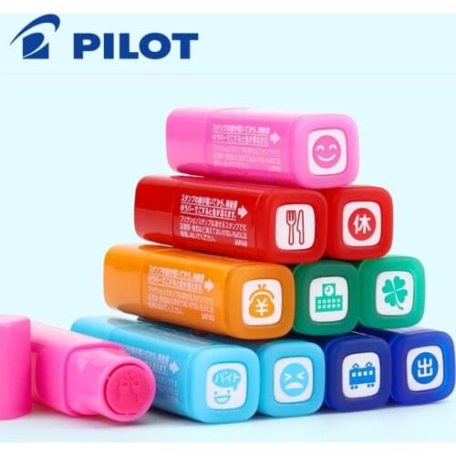 1Pcs PILOT Seal SPF-12 Hand Account Christmas Erasable Seal Student Cute Stamp Mini Rubber Office Multiple Patterns Optional