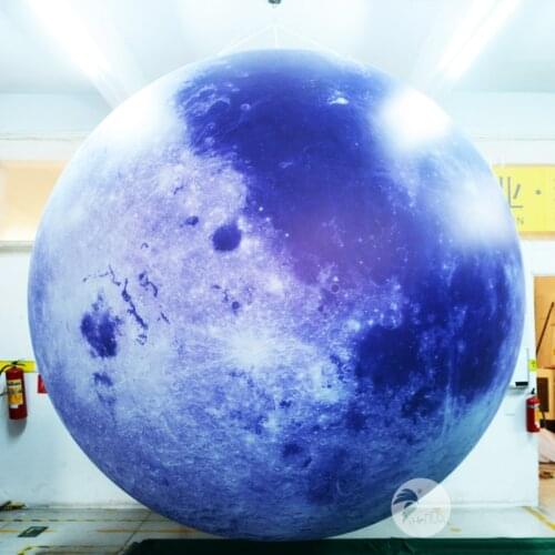 Propaganda Advertising LED Moon Balloon PVC Inflatable Sealed Planet Ball