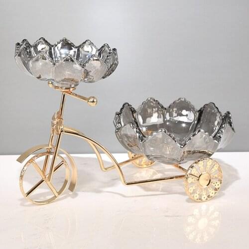 Nordic Luxury Plate Modern Glass Living Room Fruit Snack Candy Dessert Plate Tray Dining Table Frutero Household Products DG50GP