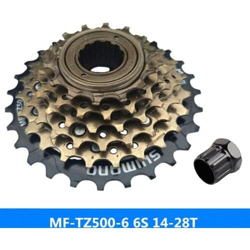 SHlMAN0 bicycle flywheel, MF-TZ500-6 / TZ20 6S card free wheel 14-28T for MTB road bike update from TZ20 original
