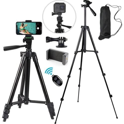 Nagnahz Phone Tripod Stand 40inch Universal Photography for Gopro iPhone Samsung Xiaomi Huawei Phone Aluminum Travel Tripode Par