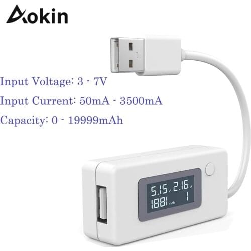LCD Micro USB Charger Battery Capacity Voltage Current Tester Meter Detector for Smartphone Mobile Power Bank