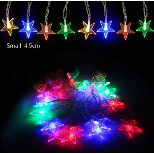 USB 2M 20 Leds Stars Holiday Lights String USB Powered Fairy Ball Lights Christmas New Year Holiday Decorative LED Lights