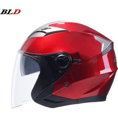 Vintage Open Double Lens Motorcycle Helmet Summer Riding Motocross Racing Motobike Helmet Electric Vehicles Bike Scooter Casco