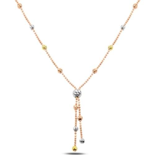 Silverlina Silver 3 Color Dorica Top Y Necklace