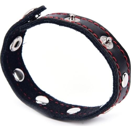 1PC Intimate PU Leather Adjustable Cock Rings, Male Sex Toys Penis Rings Erotic Sex Products