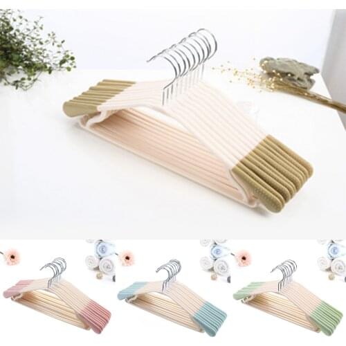 10 PC Household Non-slip Hanger for Clothes Non-Trace Wide Shoulder Adult Dry Wet Clothing Hanger Clothing Organizer 41.5x19.5cm