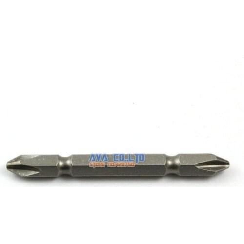 10 Pieces Phillips Double Ended Magnetic Screwdriver Bit S2 Steel 1/4" Hex Shank 65mm Long PH2 Head