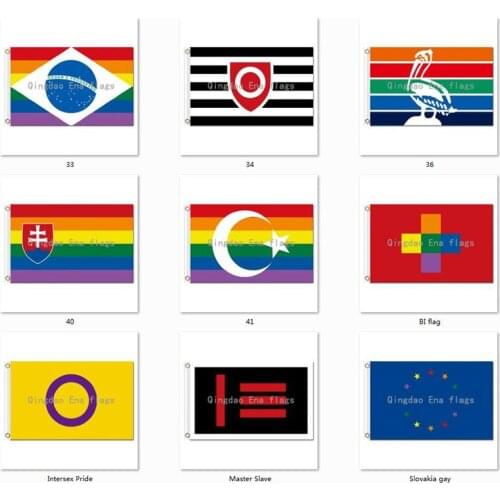 3x5 The World All Country Rainbow Pride Flag