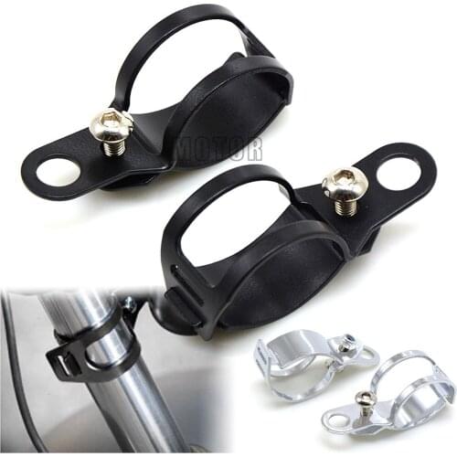 Motorcycle Accessories Aluminum Turn Signal Light Fork Mount Clamp Motorbike Parts Bracket Relocation Turn Signal Lamp Holder