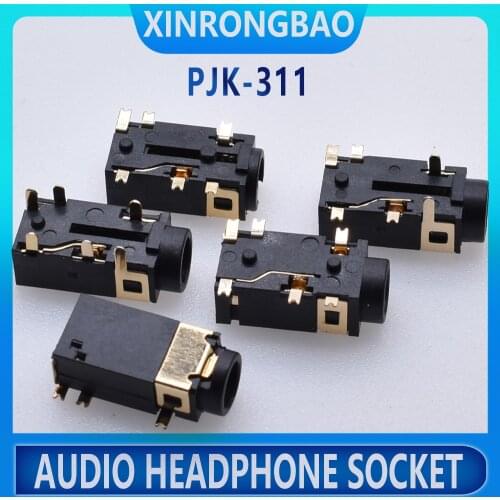 Various specifications Audio headphone socket Mid Mount 3.5mmEarphone Audio Jack DC Stereo Jack Female Connector 6Pins Terminals