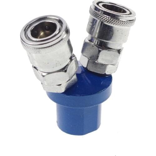 1/4" BSPT Female Zinc Alloy 2 Way Air Quick Coupler Socket Connector Pneumatic SMV