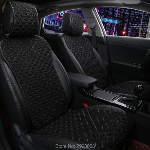 Linen Car Seat Cover Protector Front Seat Cushion with Backrest Breathable Pad Universal Size 2020 NEW Interior Accessories